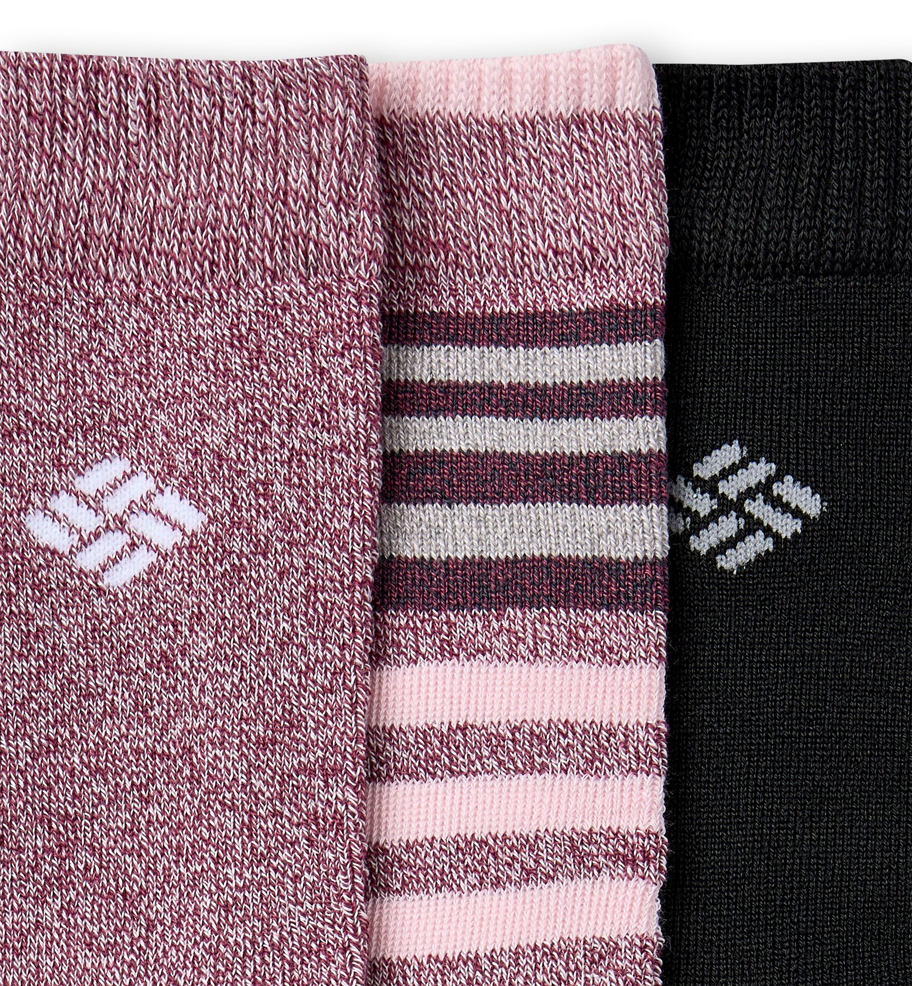Columbia Women's 4 Pack Moisture Control Classic Stripe Socks