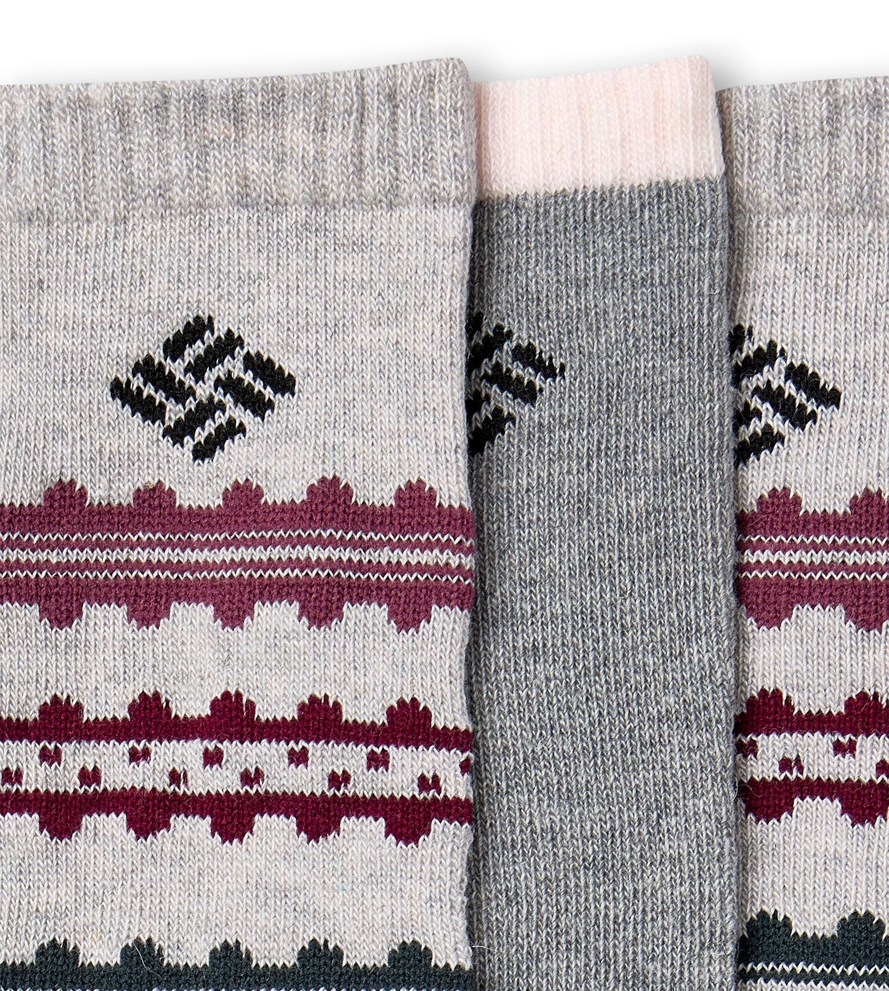 Columbia Women's Wool Ribbon Stripe Crew Socks 2-pk