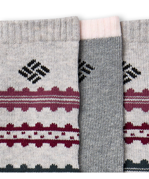 Columbia Women's WoolRibbon Stripe Crew Socks 2-pk
