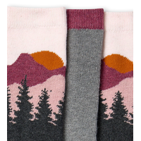 Mi-chaussettes pour femmes, Mountainscape, Columbia, paquet de 2&nbsp;paires