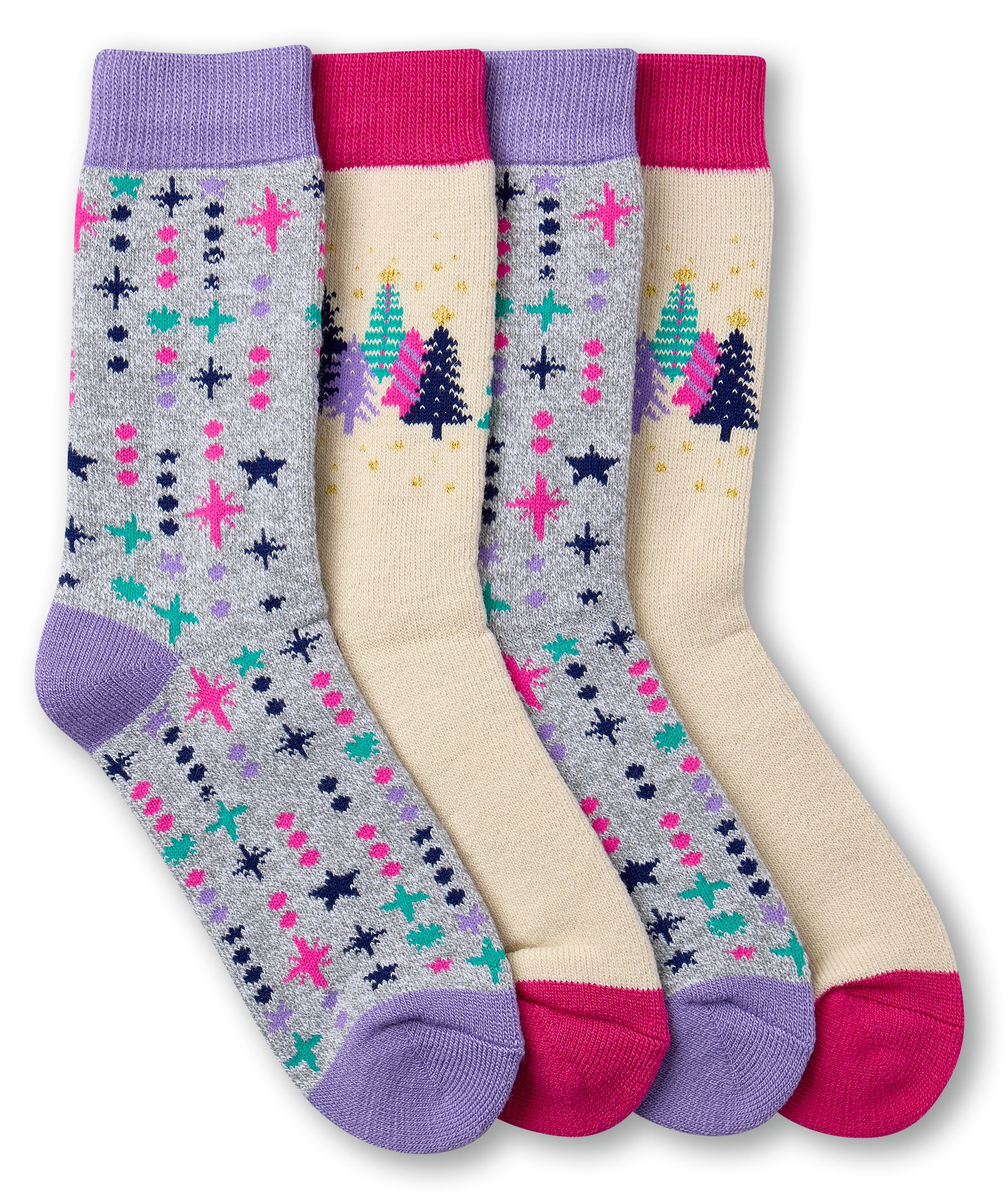 Columbia Women's Fleece Lined Holiday Tree Socks