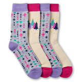 Columbia Women's Fleece Lined Holiday Tree Socks Side_Right