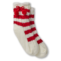 Denver Hayes Women's Cable Knit Stripe Lounge Socks