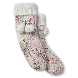 Denver Hayes Women's Chunky Knit Pom Lounge Socks