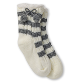 Denver Hayes Women's Cable Knit Stripe Lounge Socks Side_Right