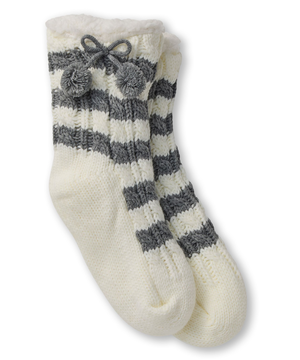 Chaussettes de détente rayées à point de torsade pour femmes, Denver Hayes