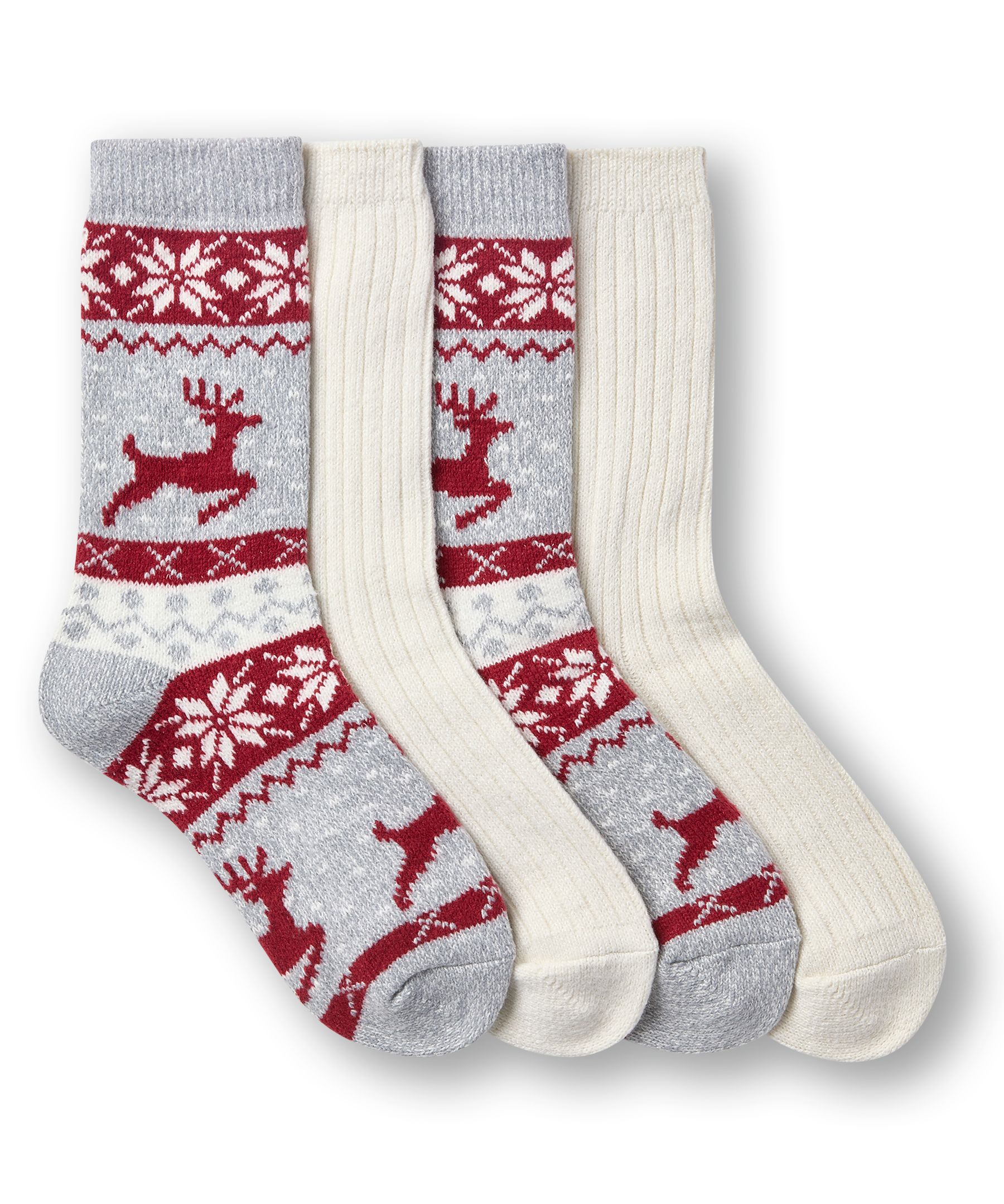 WindRiver Women's Heritage Reindeer Boot Socks 2-pk
