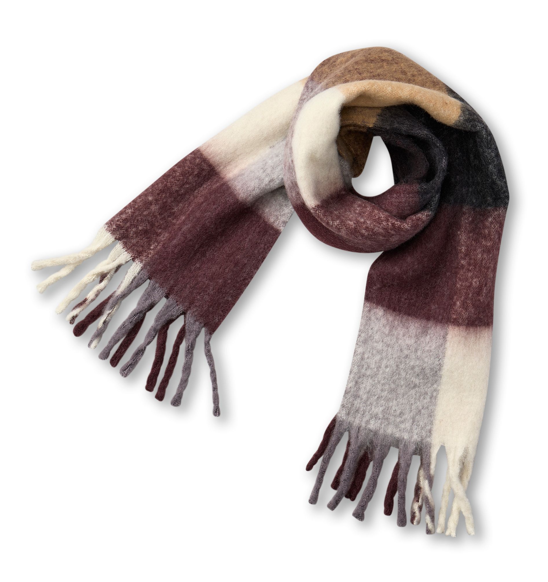 Denver Hayes Women's Cozy Blanket Scarf Overhead_Plunge