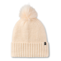 Denver Hayes Women's Waffle Knit Cuffed Pom Toque