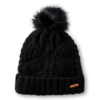 Tuque en tricot torsadé avec pompon pour femmes, Heritage, WindRiver