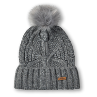 Tuque en tricot torsadé avec pompon pour femmes, Heritage, WindRiver