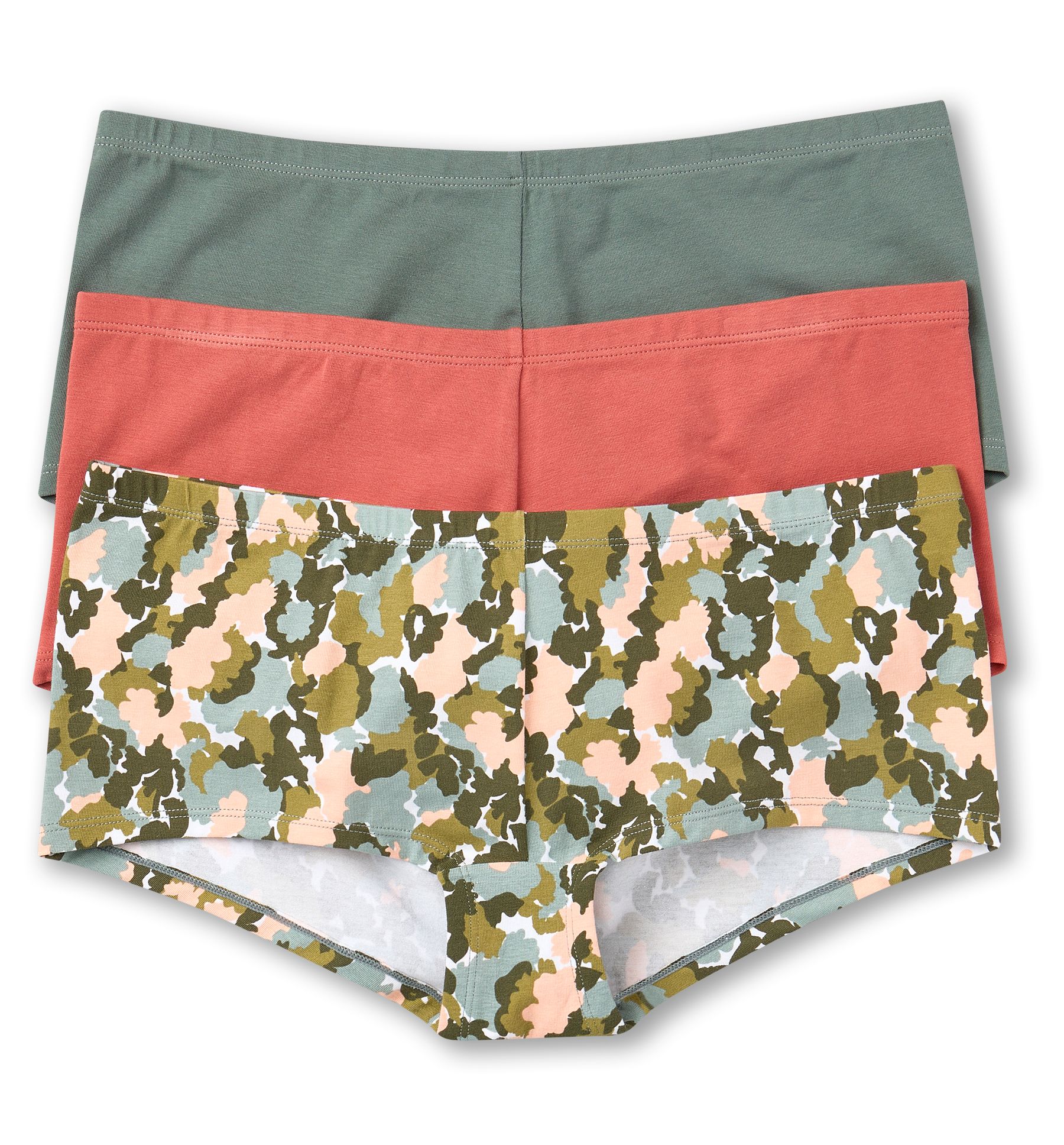 Denver Hayes Women's 3 Pack Cotton Stretch Boyshort Underwear