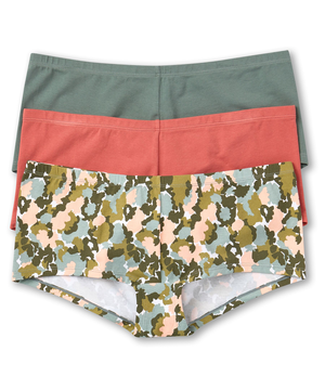 Denver Hayes Women's 3 Pack Cotton Stretch Boyshort Underwear