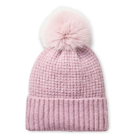 Denver Hayes Women's Waffle Knit Cuffed Pom Toque