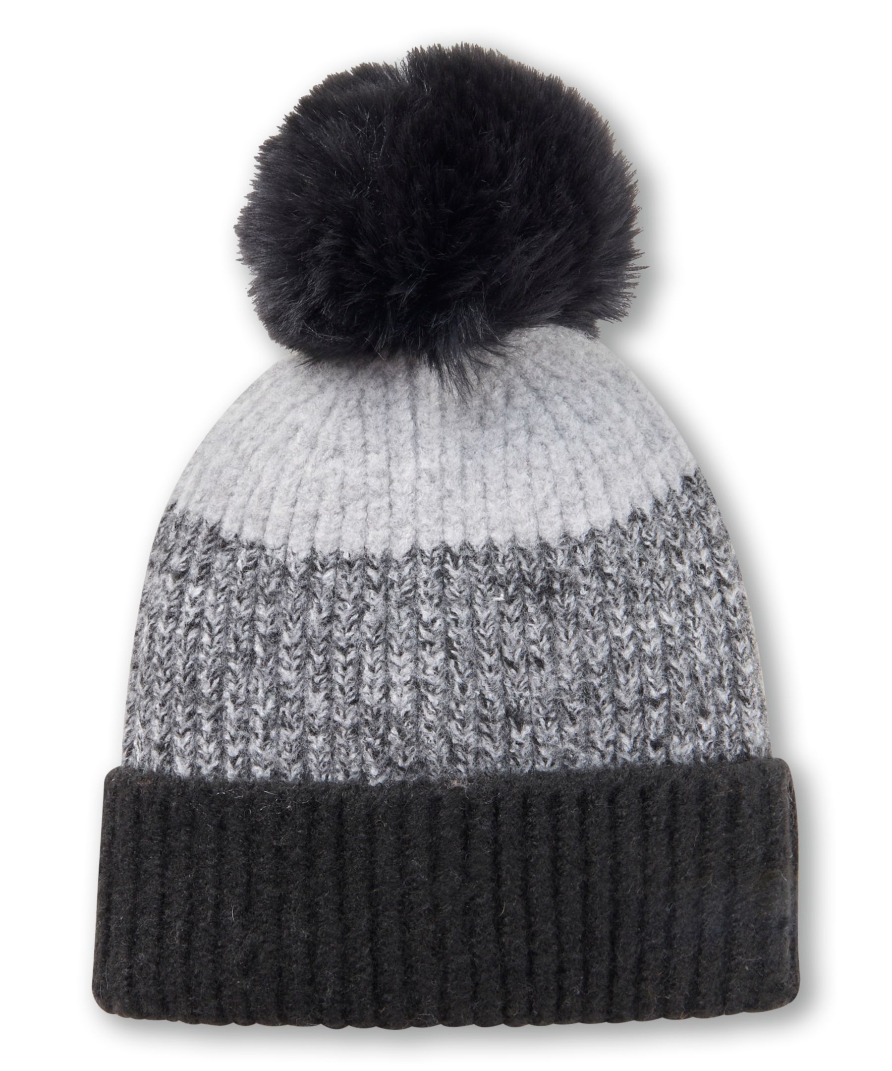 Denver Hayes Women's Fine Knit Cuff Pom Toque