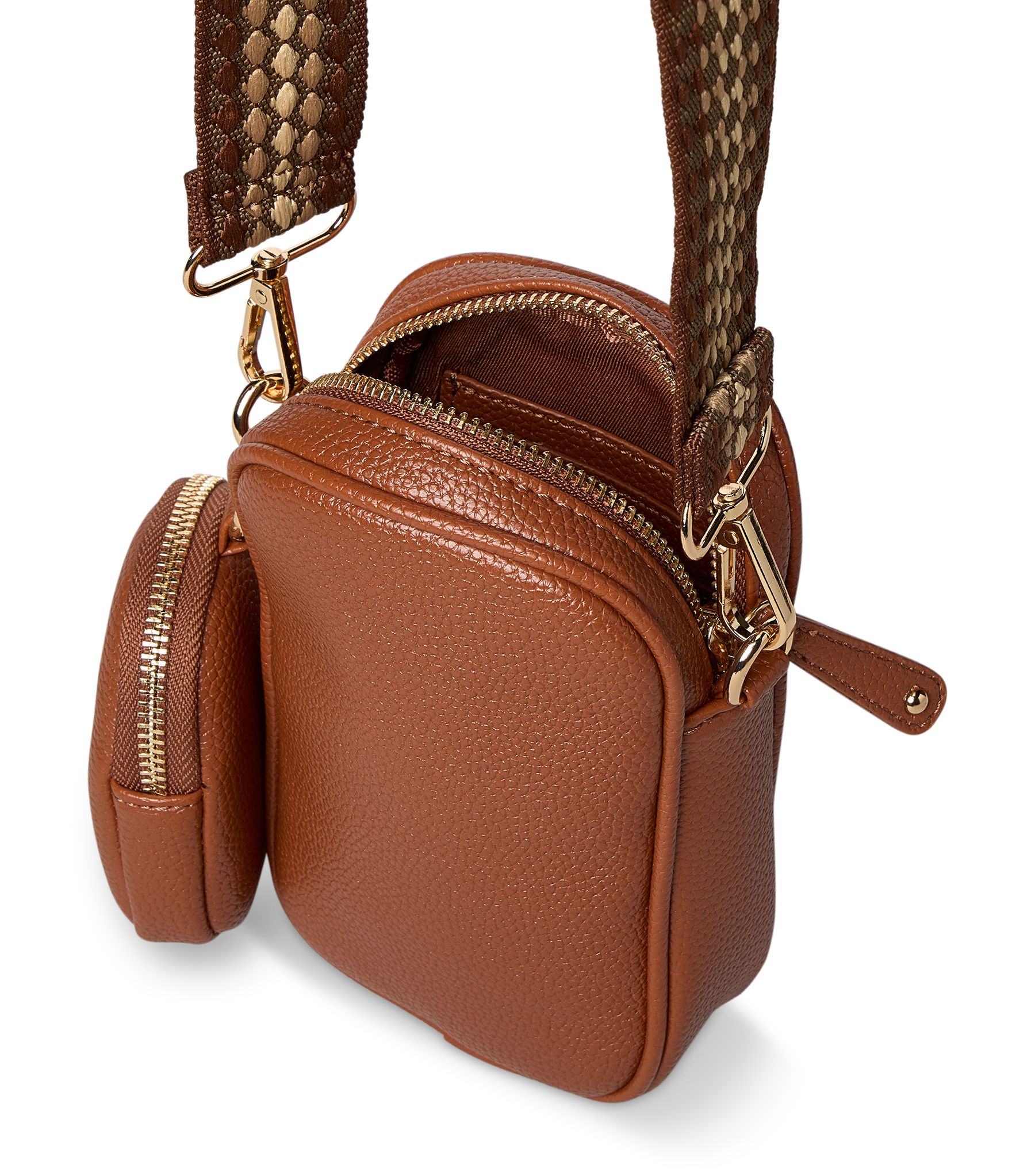 Denver Hayes Women's 4-Piece Crossbody Cell Phone Pouch Set Overhead_Plunge