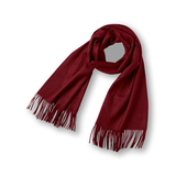 Denver Hayes Women's Woven Scarf with Fringes Overhead_Flat