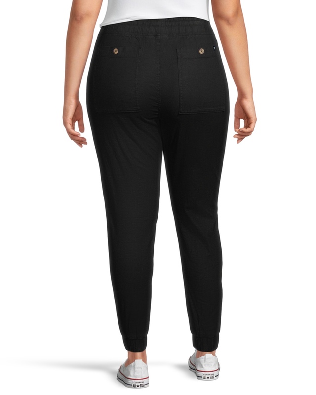 Denver Hayes Women's Linen High Rise Jogger Pants Marks