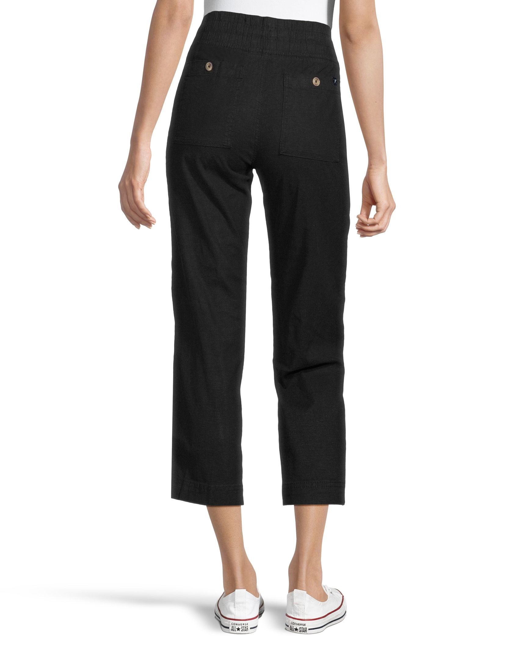 Denver Hayes Women's Linen Blend Straight Leg Crop Pants | Marks