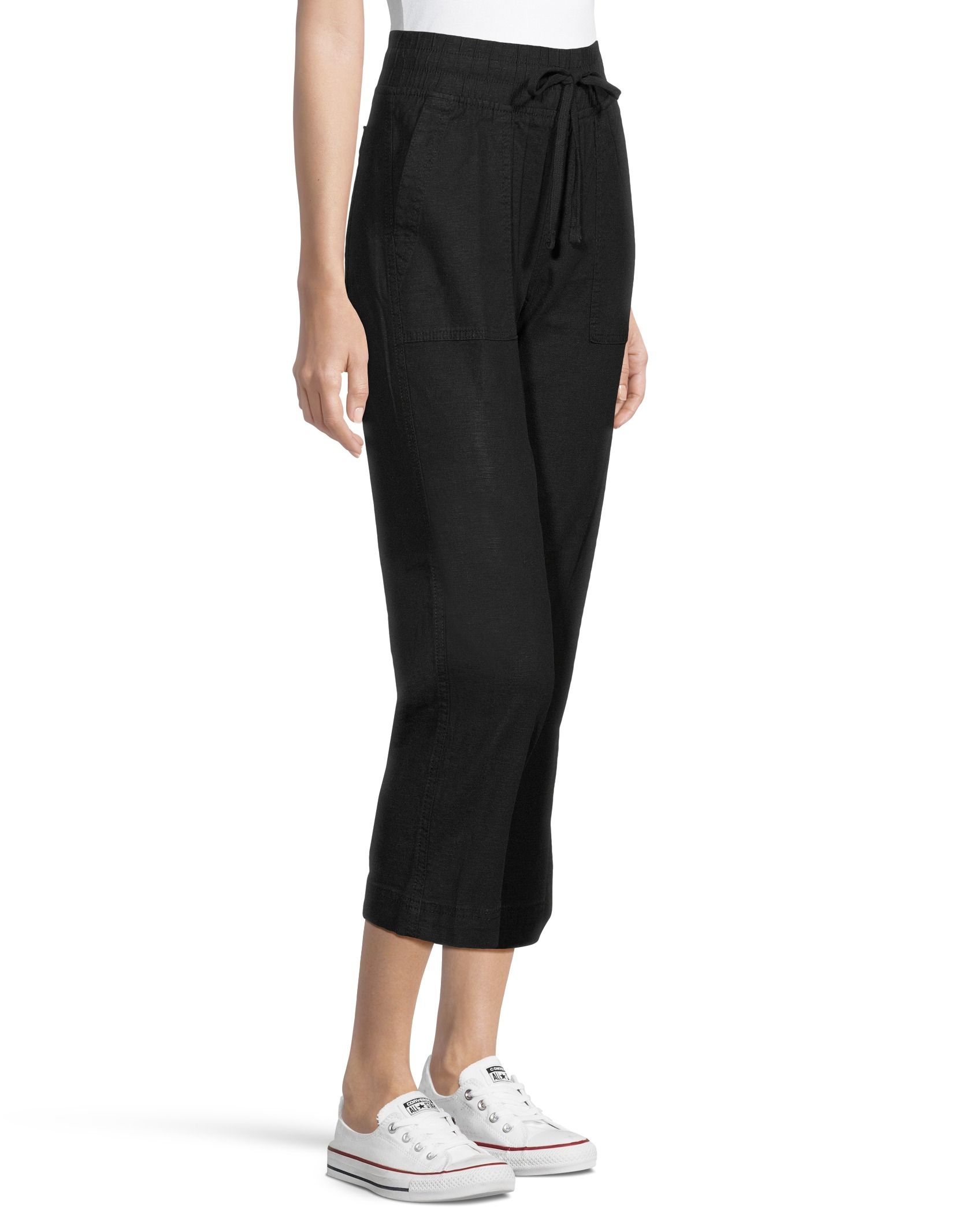 Denver Hayes Women's Linen Blend Straight Leg Crop Pants | Marks