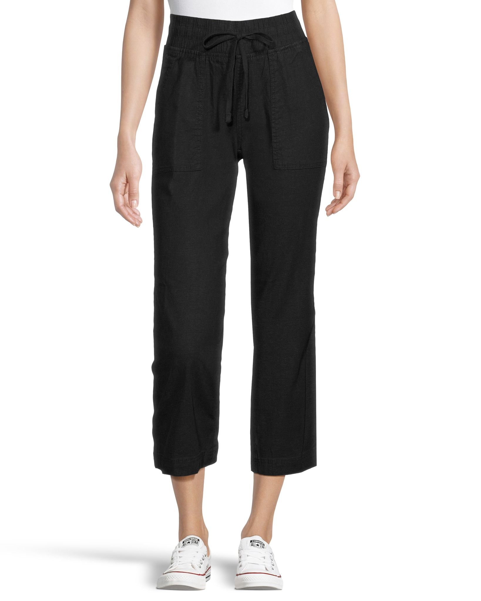 Denver Hayes Women's Linen Blend Straight Leg Crop Pants | Marks