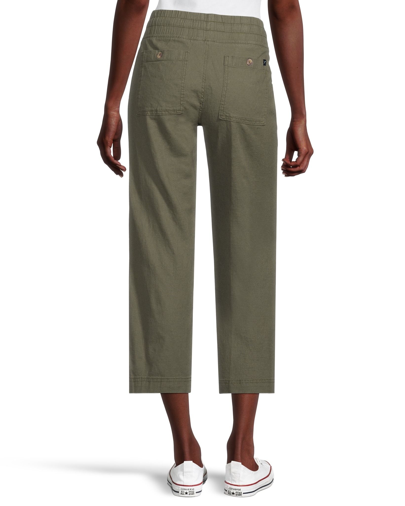 Denver Hayes Women's Linen Blend Straight Leg Crop Pants | Marks