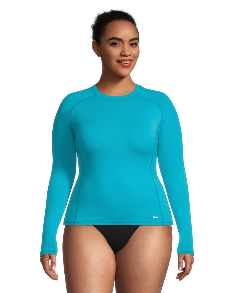 Long-Sleeved Front Zip Swimsuit (Higher Leg/Full Bottom) – Cover