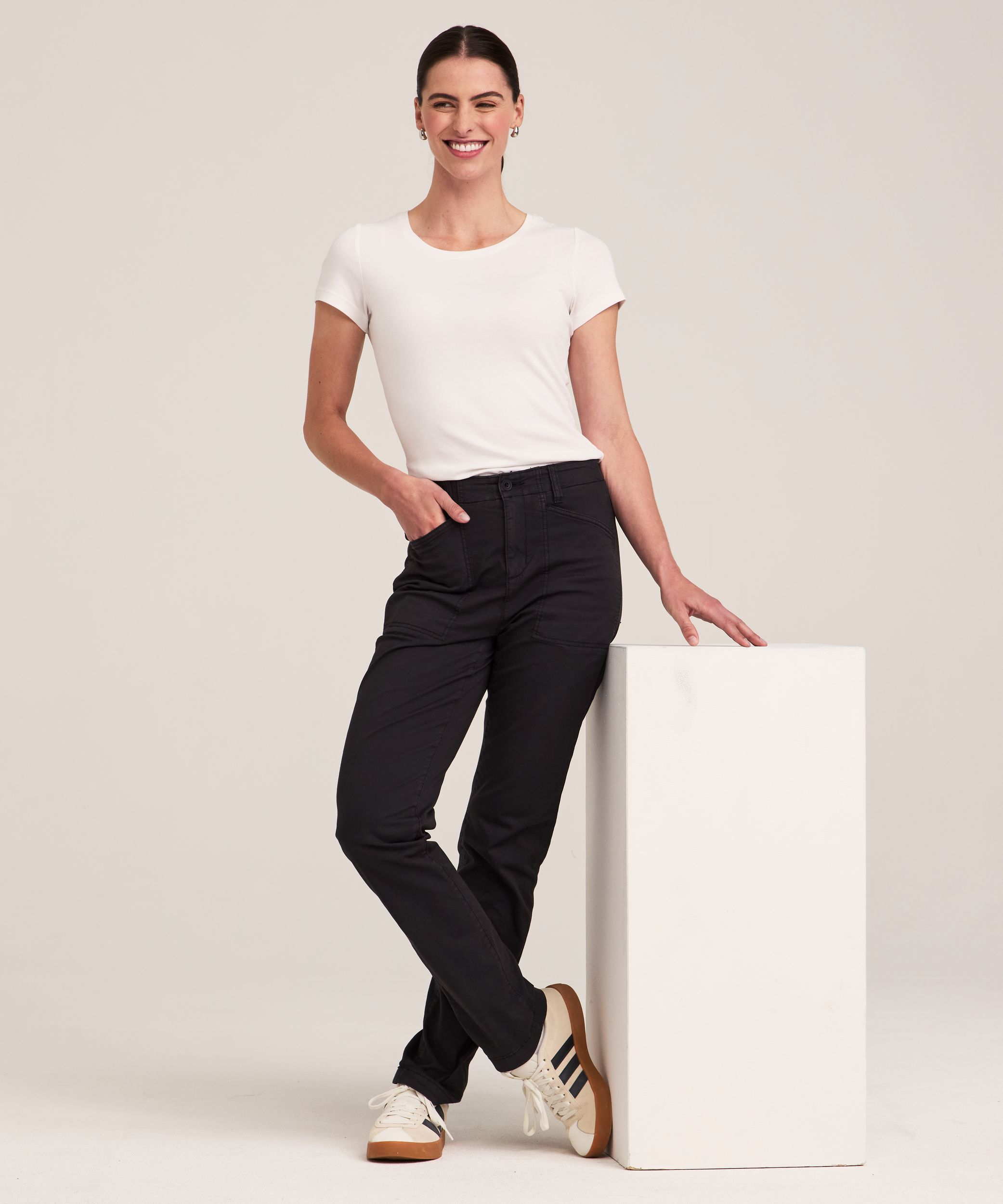 Denver Hayes Women's Garment Wash Stretch Pants