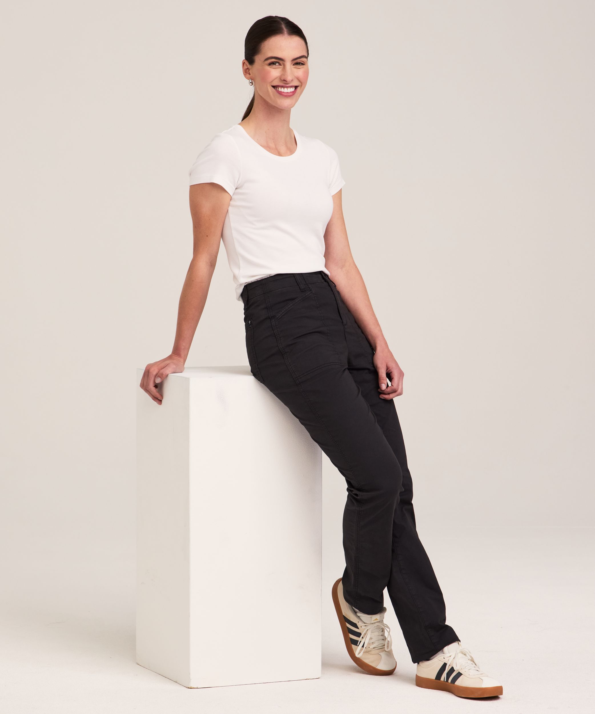 Denver Hayes Women's Garment Wash Stretch Pants