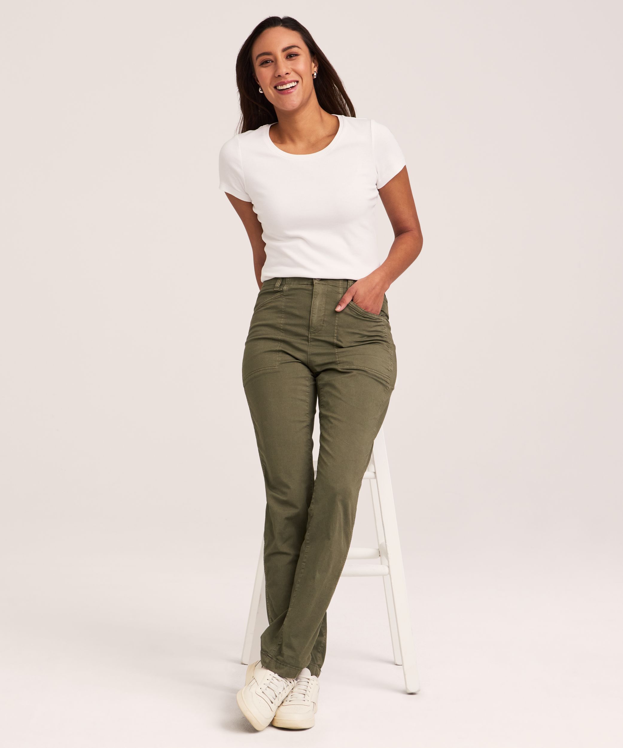 Denver Hayes Women's Garment Wash Stretch Pants