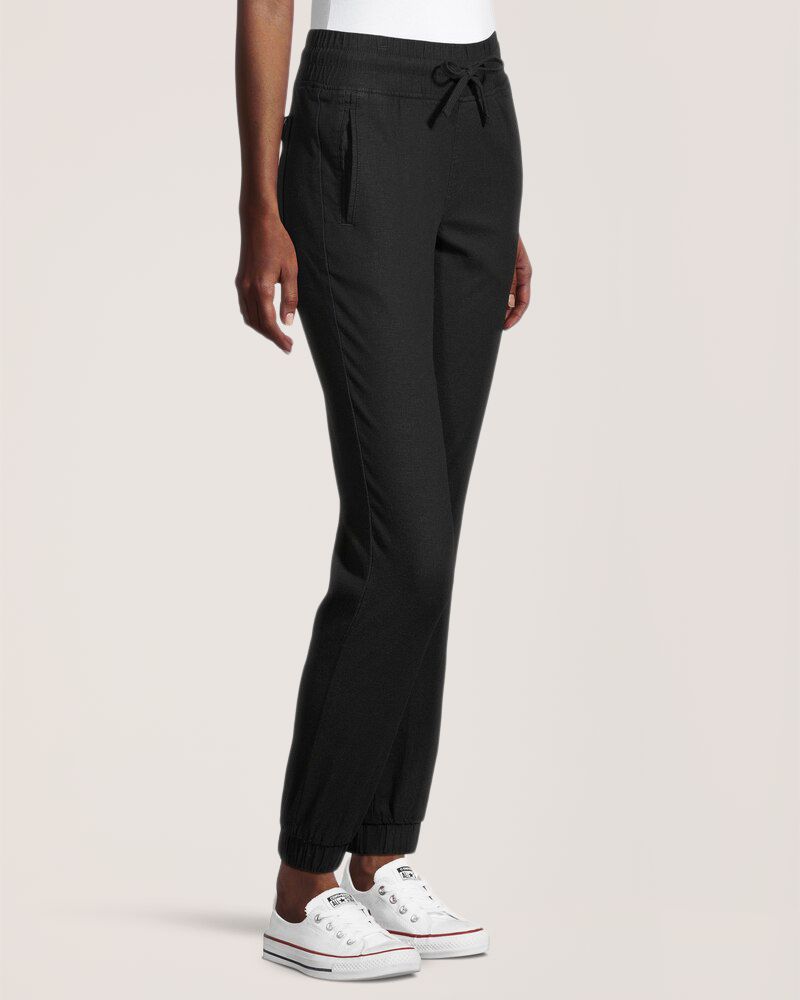 Pantalon de jogging à enfiler en lin pour femmes, Denver Hayes