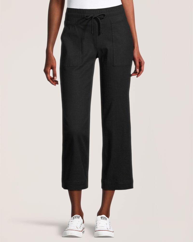 Denver Hayes Women’s Pull On Linen Crop Pant