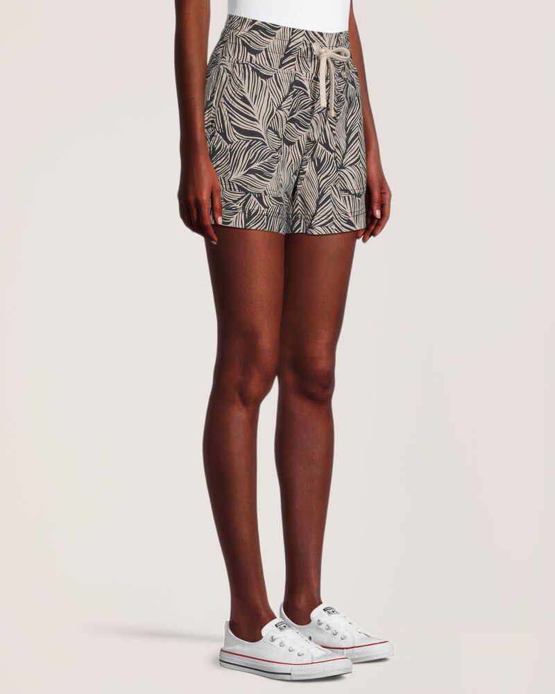 Short imprimé en lin pour femmes, Denver Hayes