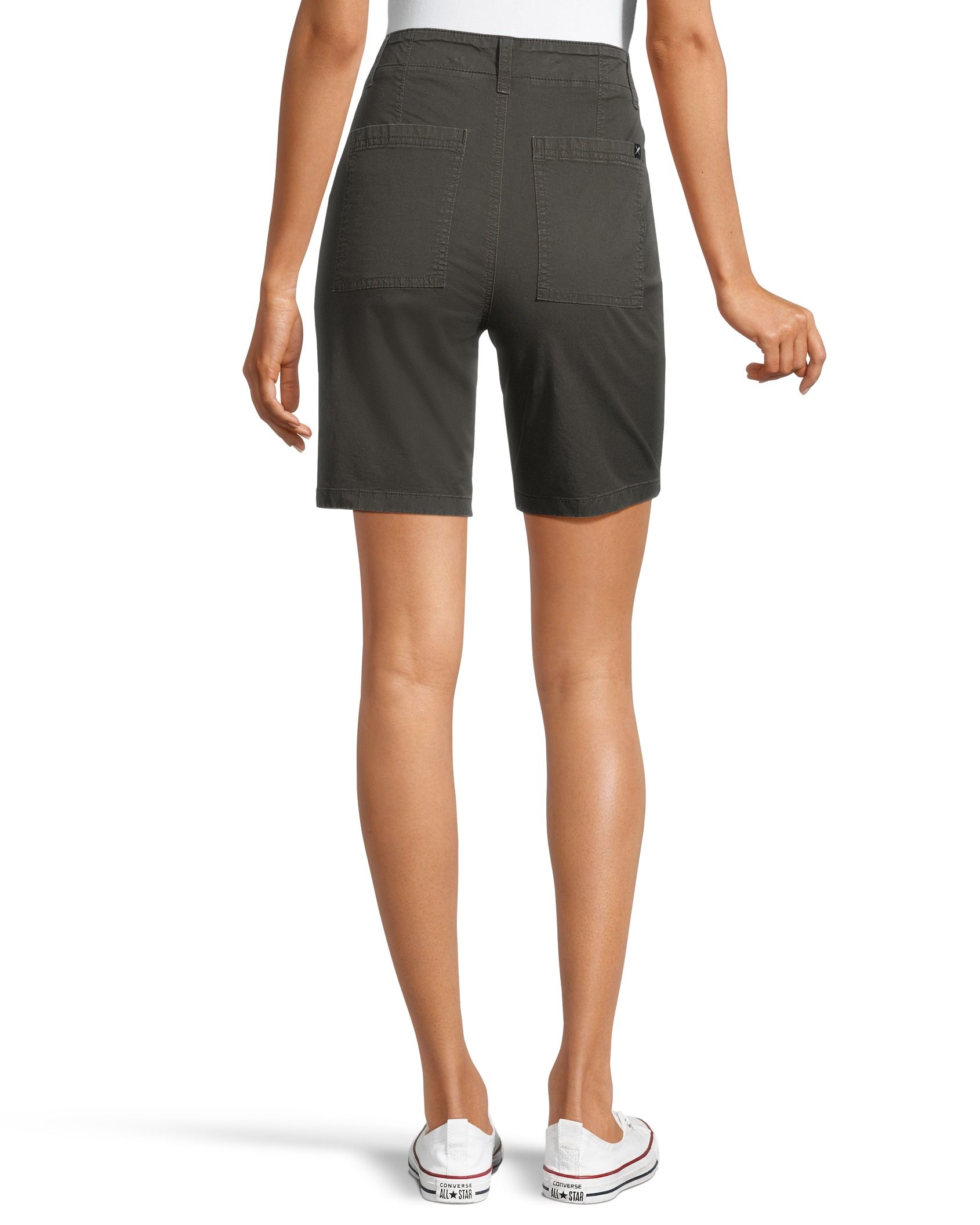 Bermuda à taille mi-basse lavé après confection, Denver Hayes