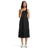 Robe longue étagée sans manches en jersey pour femmes, FarWest Front_Flat