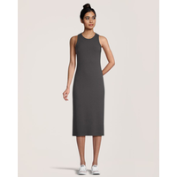 Robe mi-longue ajustée en tricot pour femmes, FarWest Front_Flat