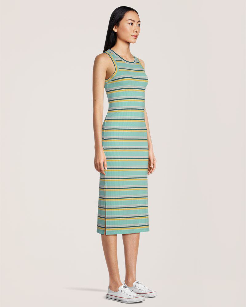 FarWest Women's Fitted Knit Midi Dress