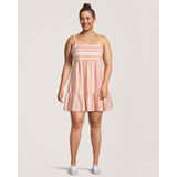 Robe à volants en lin pour femmes, FarWest Front_Flat