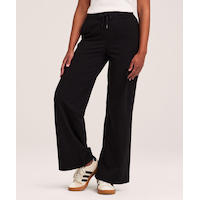 Denver Hayes Women's Easy Knit Wide Leg Full Length Pant Front_Angled_Left