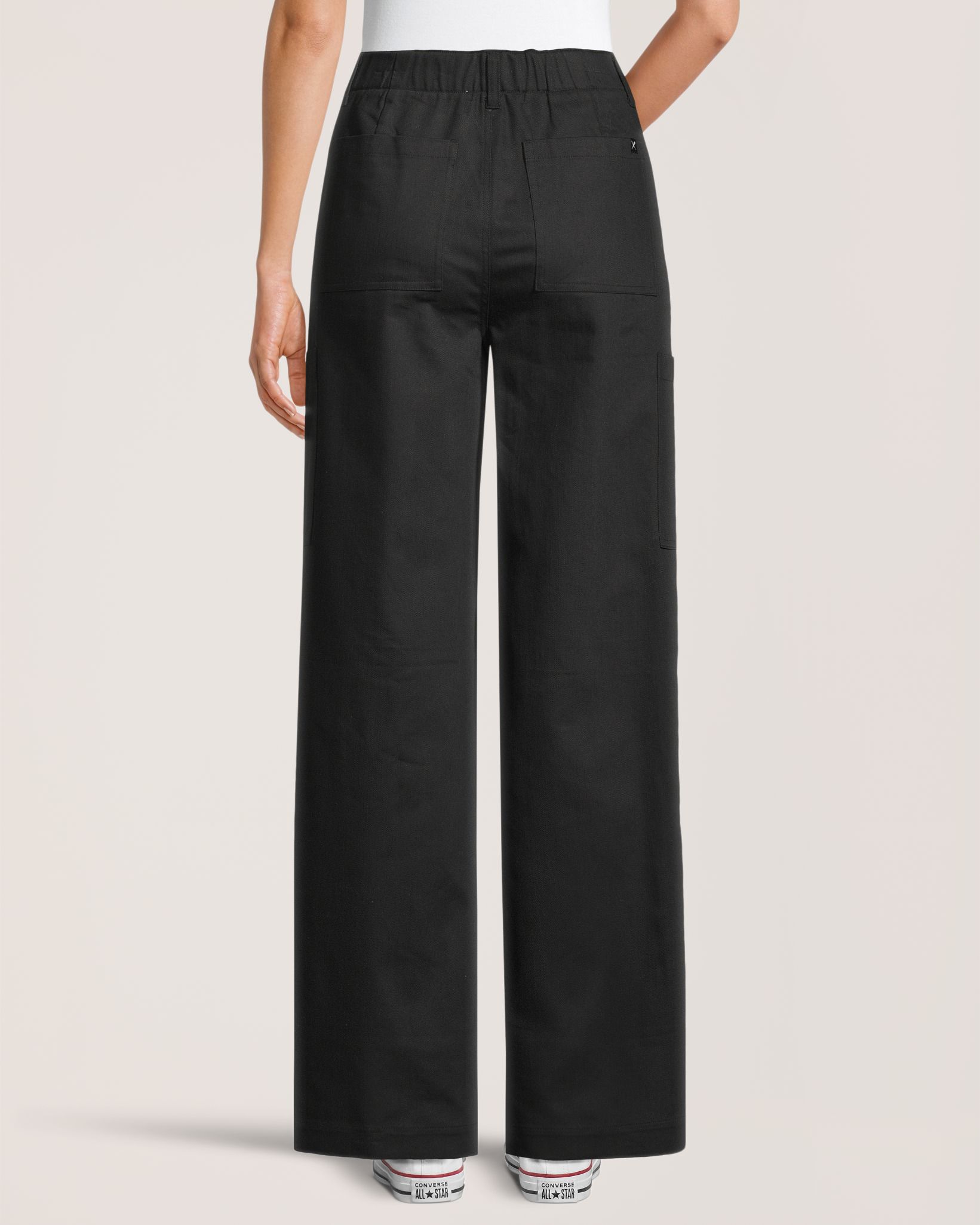 Pantalon flammé avec poches à jambe large pour femmes, Denver Hayes