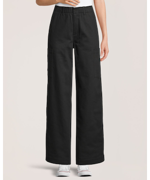 Pantalon flammé avec poches à jambe large pour femmes, Denver Hayes