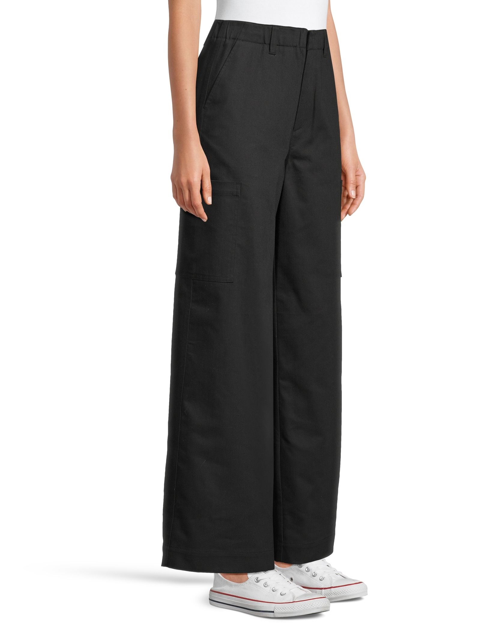 Pantalon flammé avec poches à jambe large pour femmes, Denver Hayes