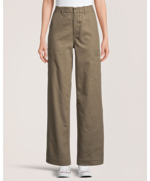 Pantalon flammé avec poches à jambe large pour femmes, Denver Hayes