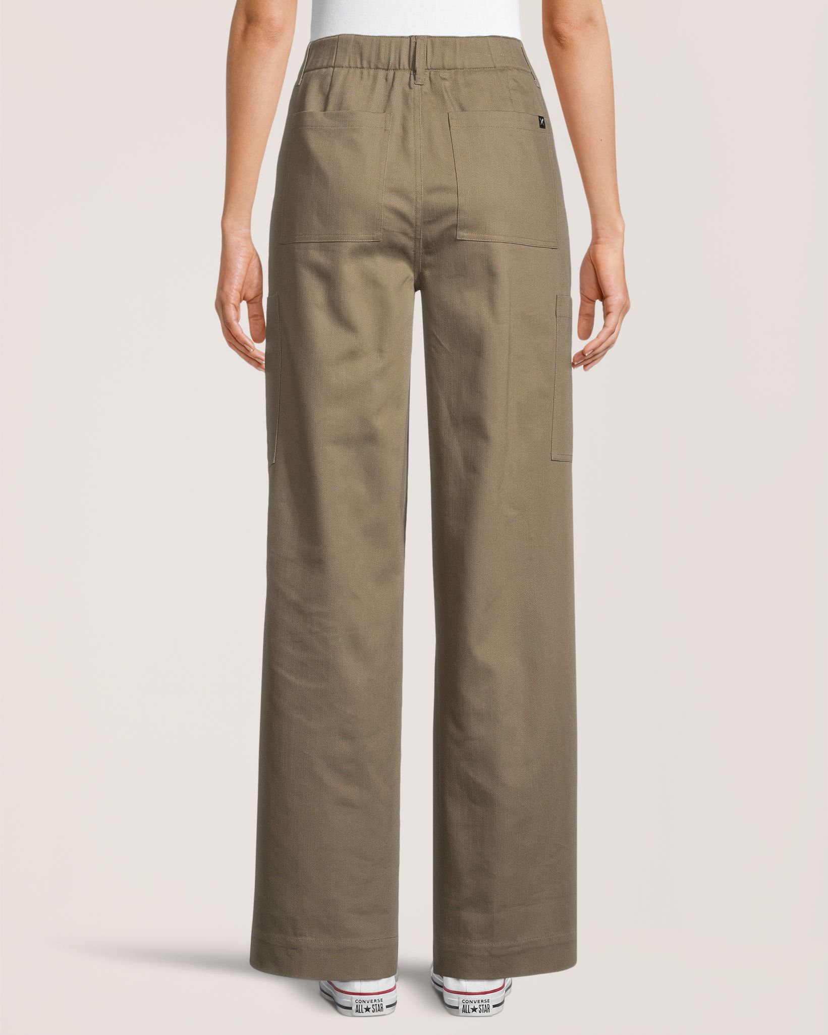 Pantalon flammé avec poches à jambe large pour femmes, Denver Hayes
