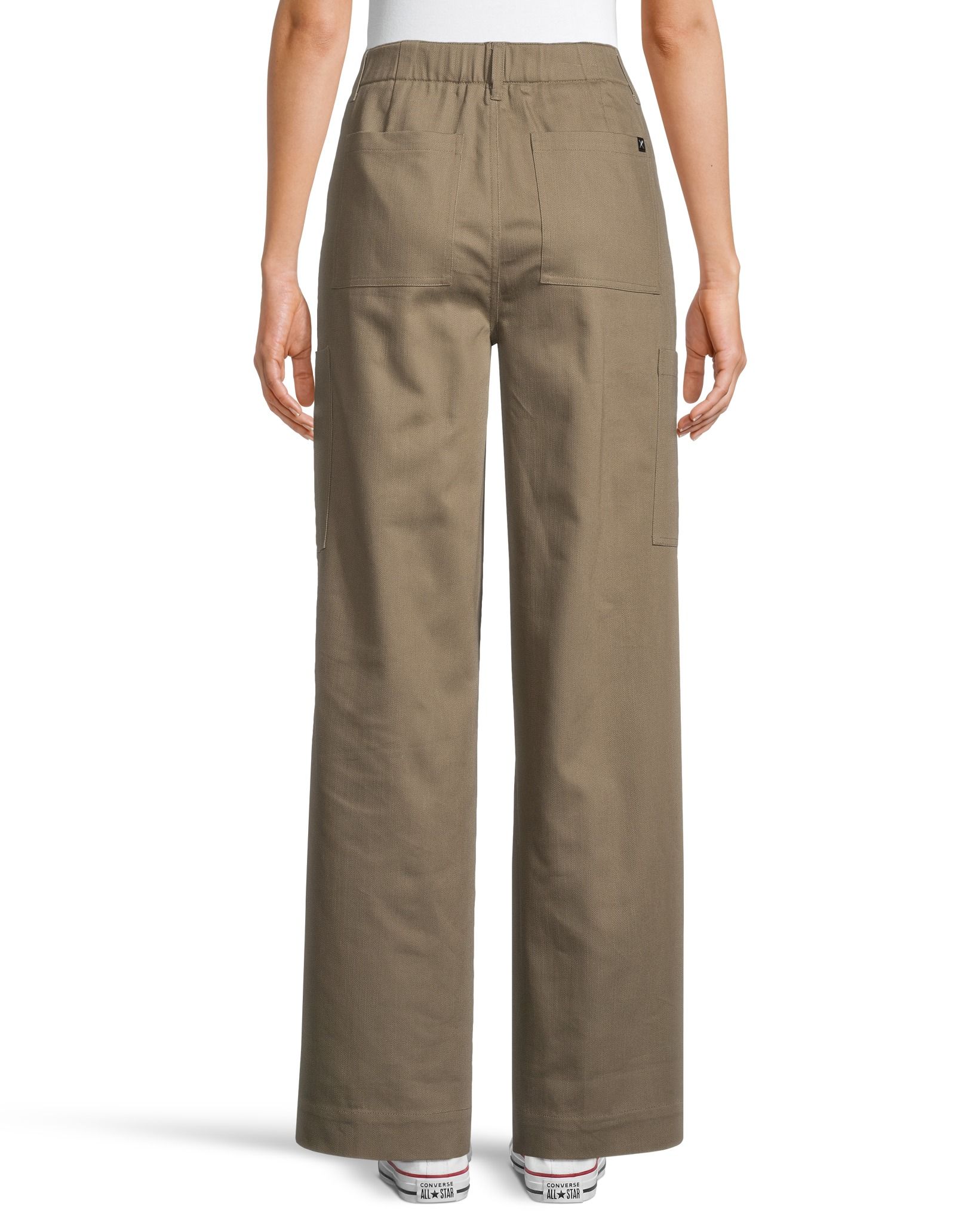 Pantalon flammé avec poches à jambe large pour femmes, Denver Hayes