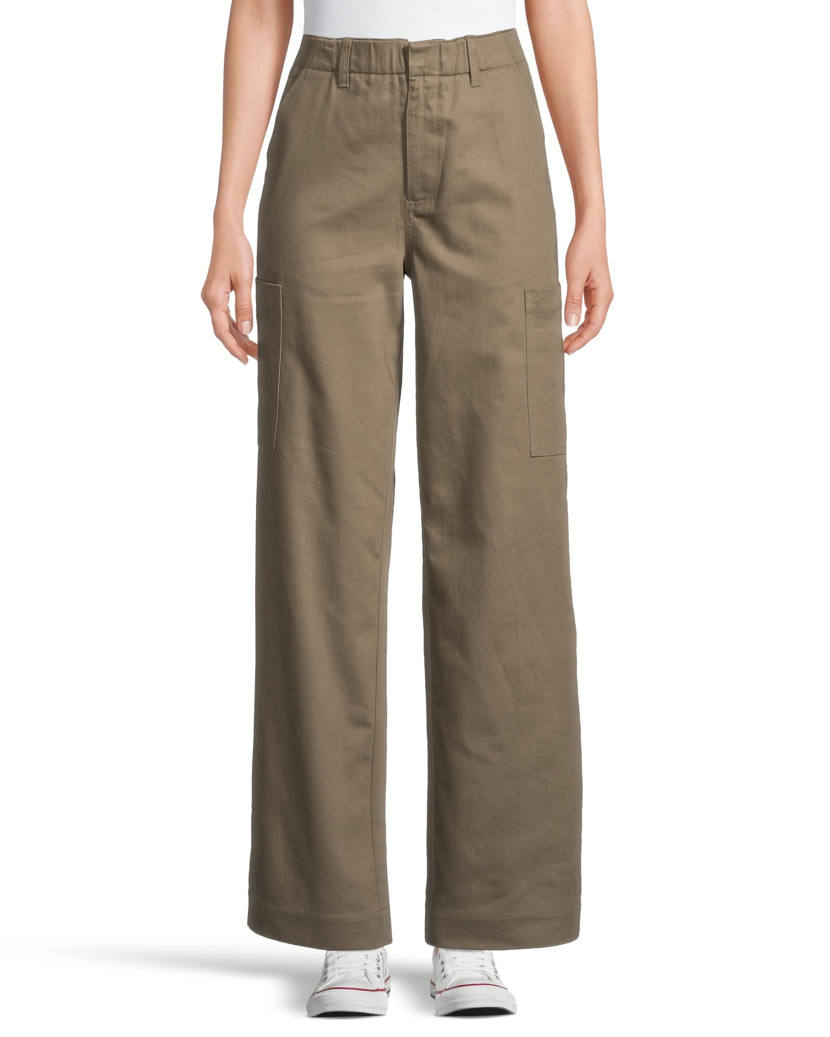 Pantalon flammé avec poches à jambe large pour femmes, Denver Hayes