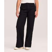 Denver Hayes Women's Wide Leg Stretch Twill Pant Front_Flat