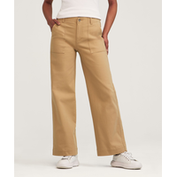 Pantalon en sergé extensible à jambe large pour femmes, Denver Hayes