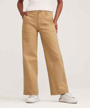 Denver Hayes Women's Wide Leg Stretch Twill Pant