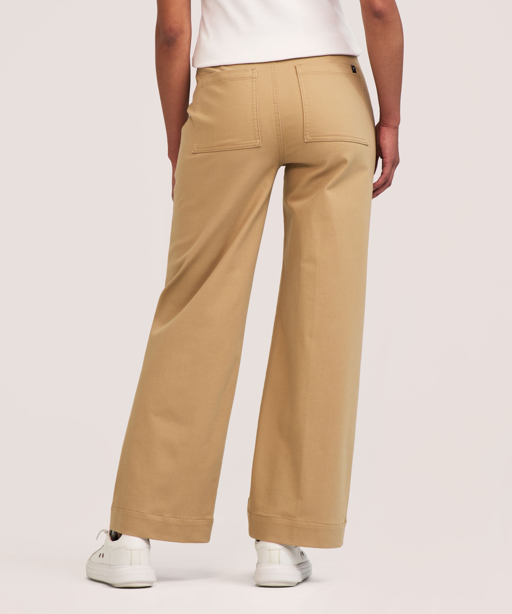Pantalon en sergé extensible à jambe large pour femmes, Denver Hayes